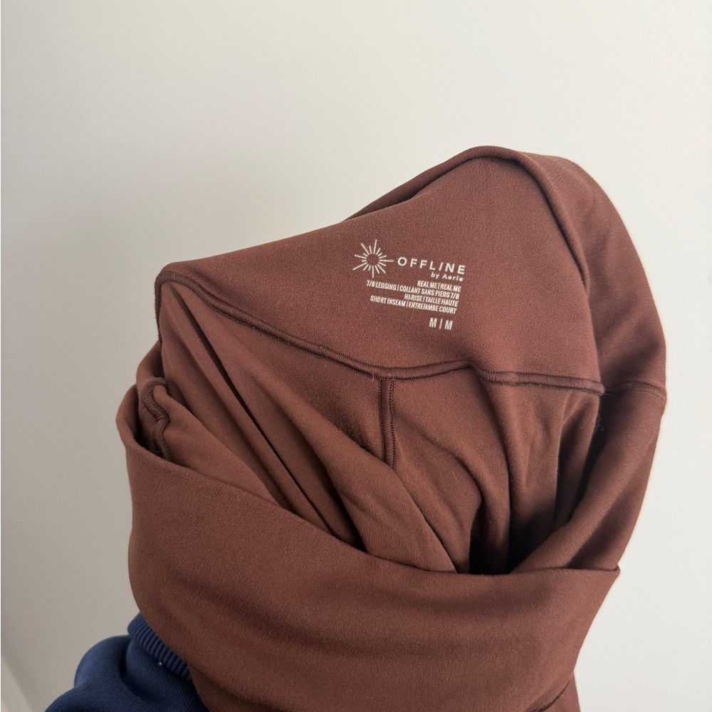 Aerie Brown 7/8 Offline Crossover Leggings - Picture 6 of 7